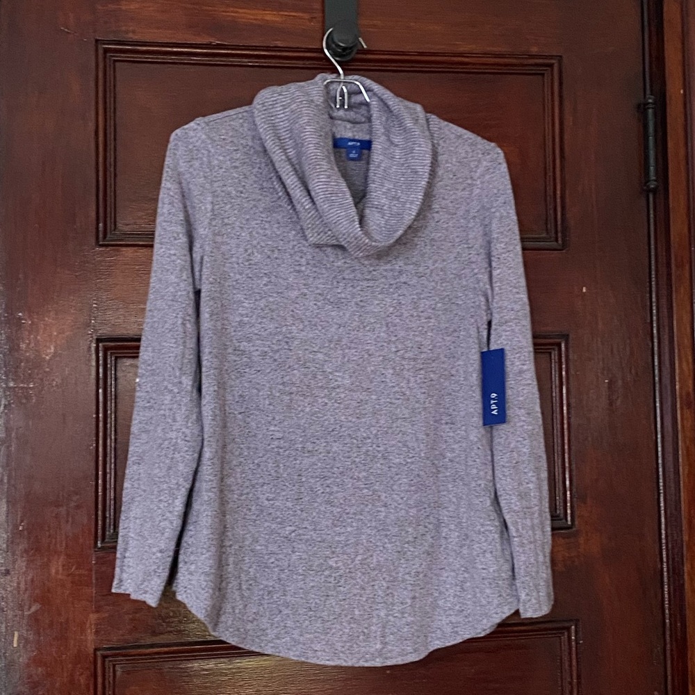 Lavender cowl neck sweater